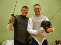 Tony with fencing student